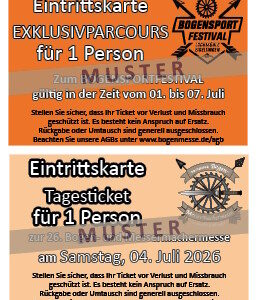[1 bis 7] Festivalparcours  + 1-Tageskarte Bogenmesse